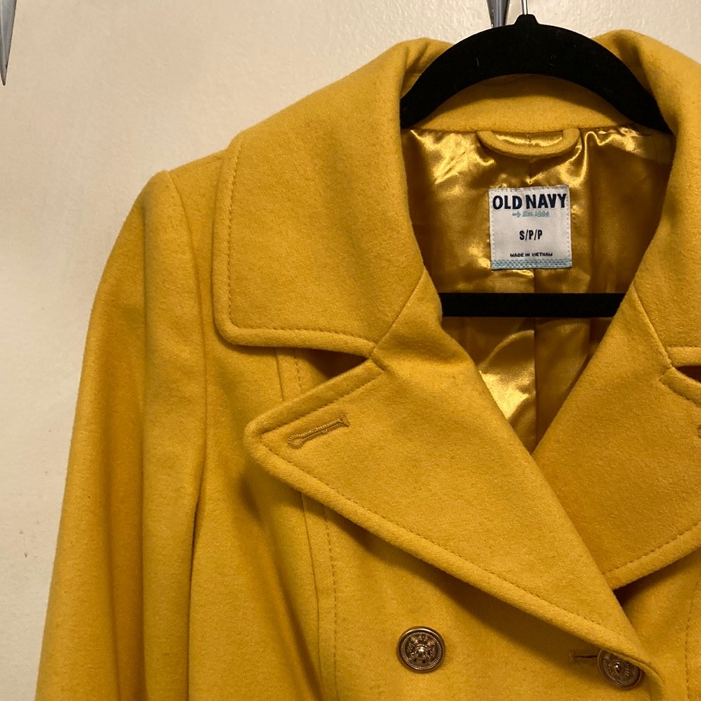 Old Navy YELLOW Peacoat NWOT